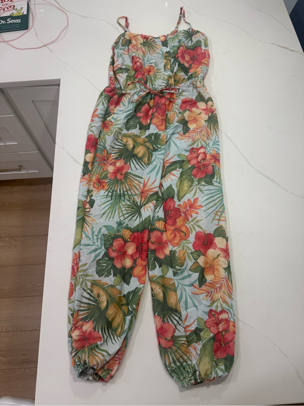 Tommy Bahama Tropical Floral Jumpsuit in Green and Red